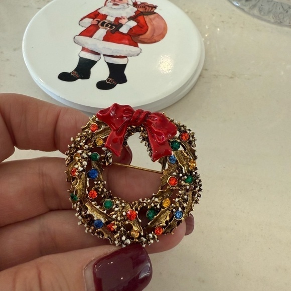 ART Arthur Pepper vintage Christmas wreath brooch - Picture 8 of 10